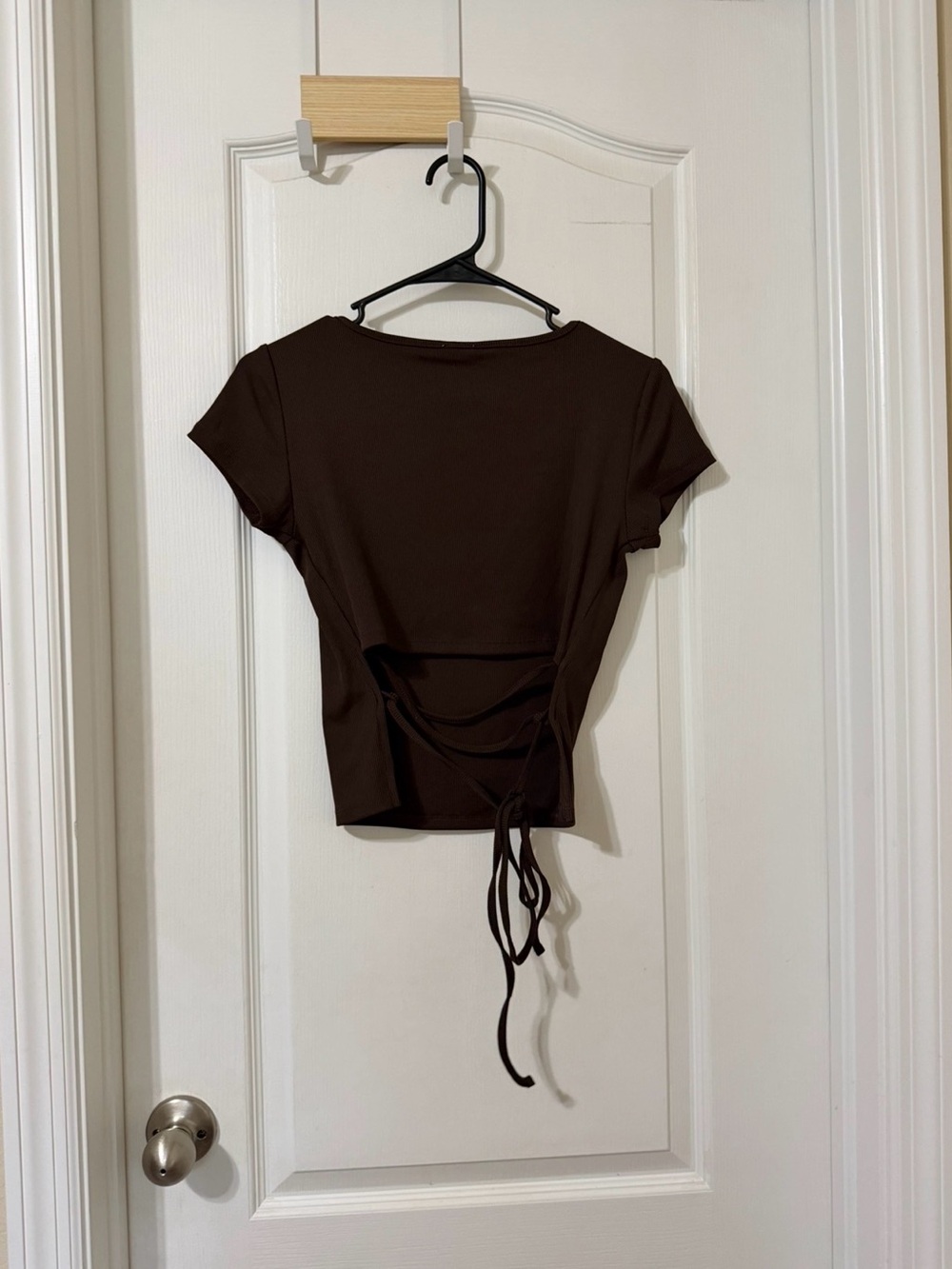 Cotton On Brown Ruched Drawstring Top - Picture 2 of 2